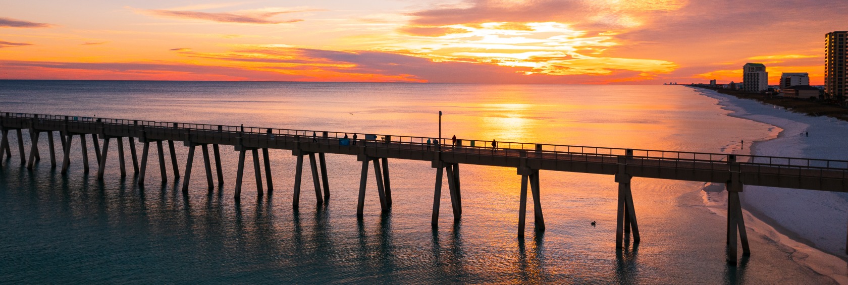 Navarre Beach Pier at sunset